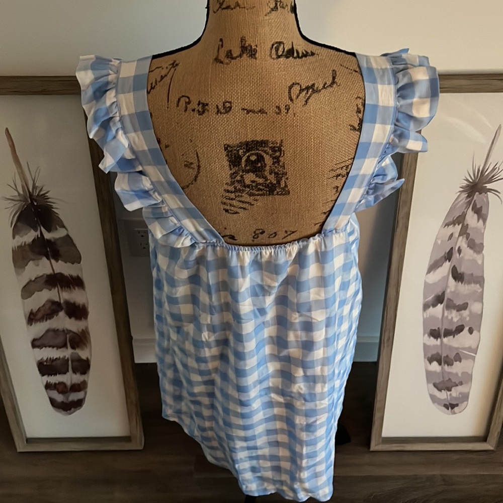 Sleeveless checkered dress - Picture 4 of 5